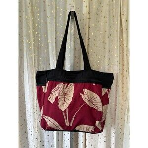 Sig Zane Exclusive Rare Hawaiian Hāloa Kalo Print Travel Zipper Tote Bag